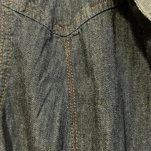 Calvin Klein Jeans dark denim button up dress size small - Picture 7 of 12